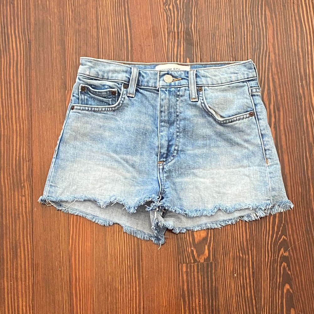 Aritzia Denim Forum The Romy Slim Shorty Cut-Off Shorts, 25